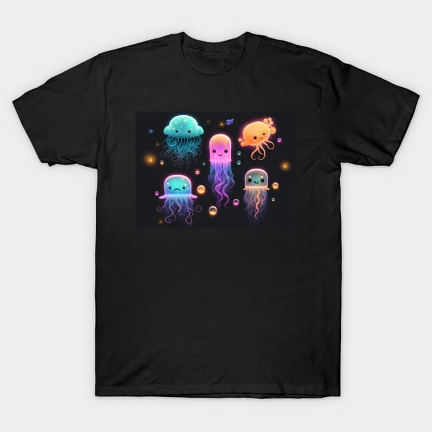 cute bacteria ghosts T-Shirt by cinematic